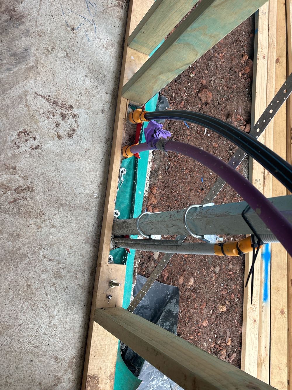 Bottom plate cut through in a load-bearing bracing wall without a fix, found during a frame inspection in Beveridge