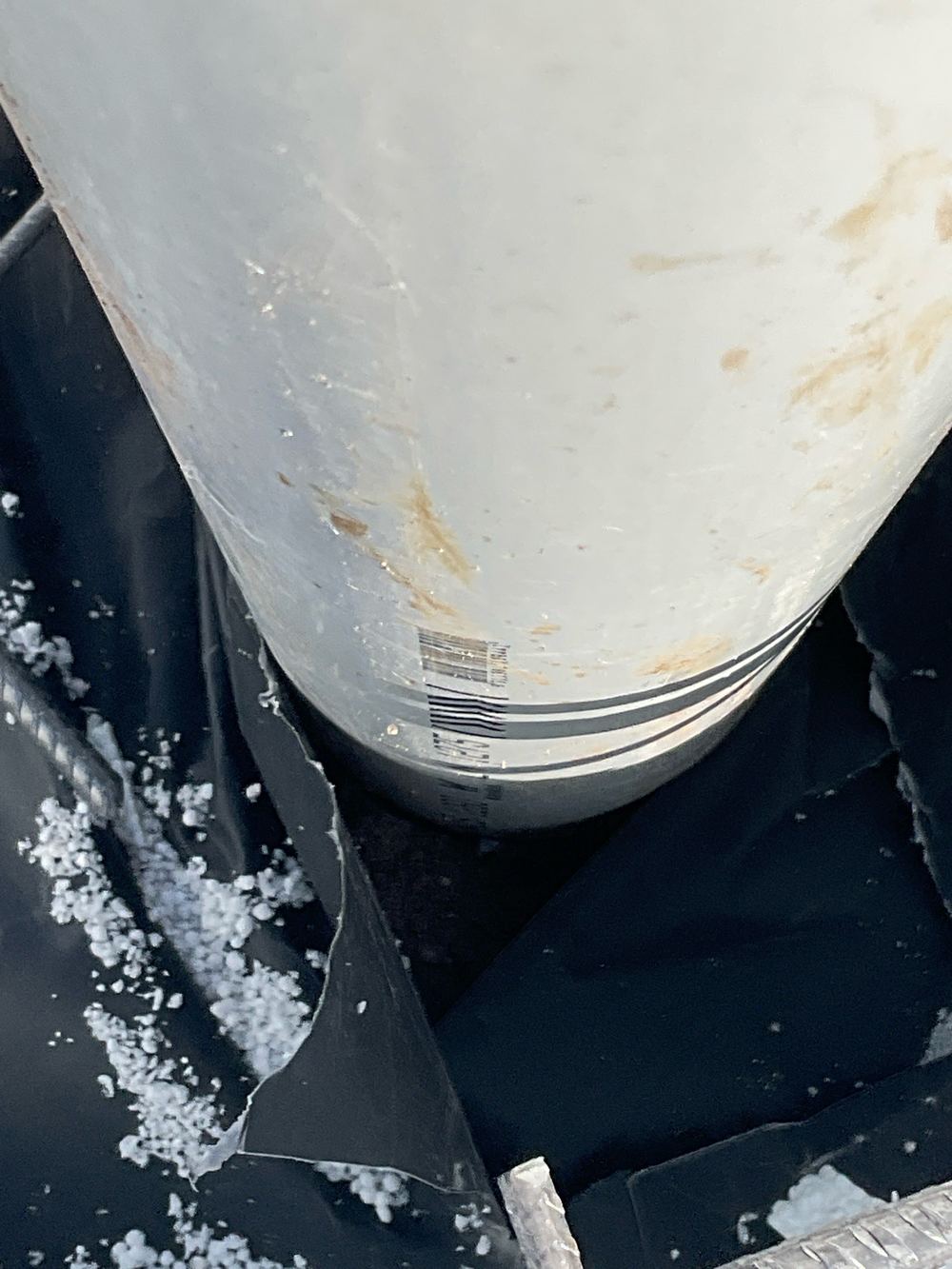 Pipe penetrations through the vapour barrier left untaped, giving moisture a way up, found during a slab pre-pour inspection in Beveridge